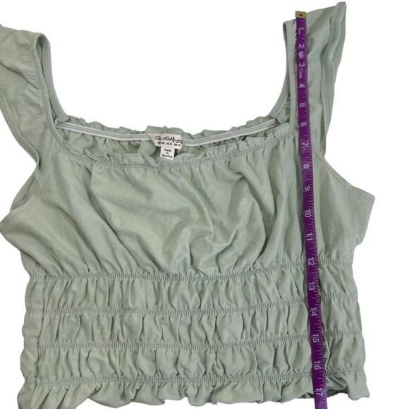 ASOS Miss Selfridges Mint Green Ruched Crop Top - Picture 8 of 9